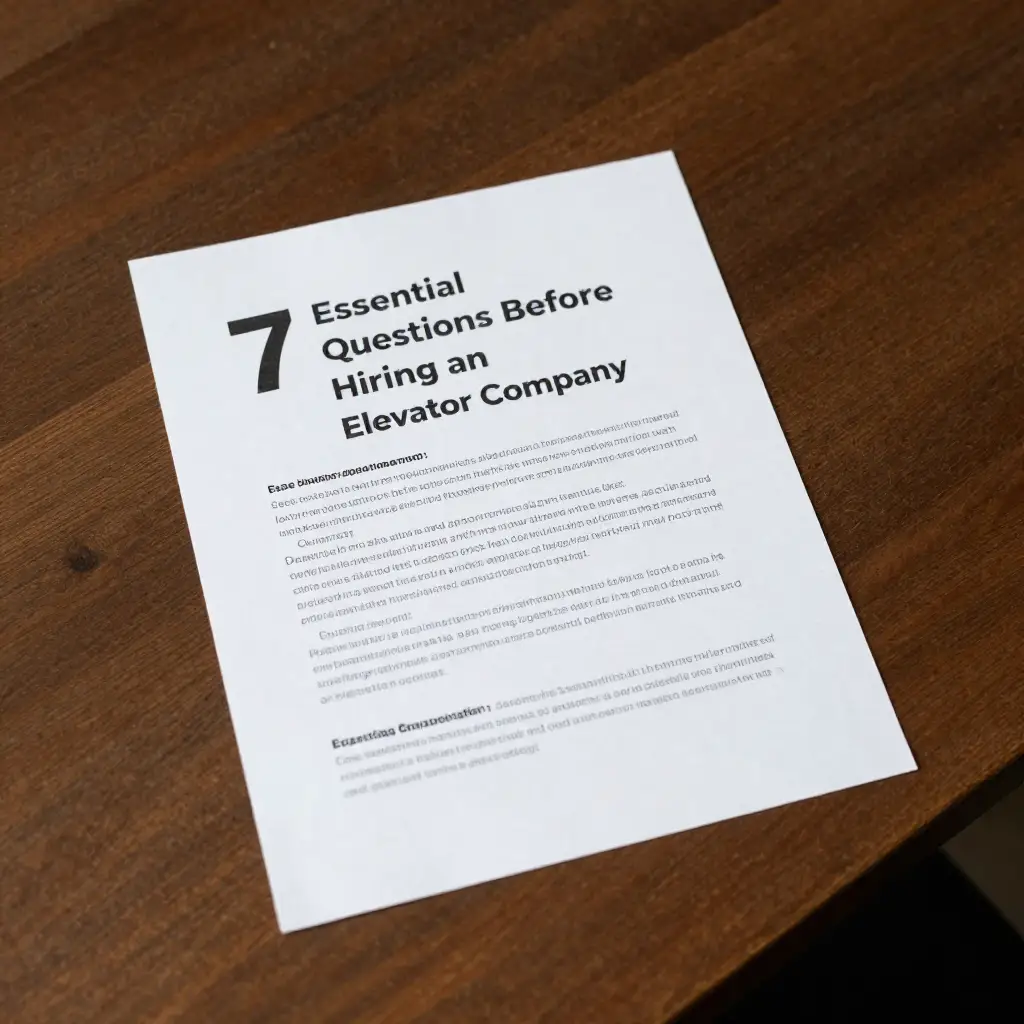Hiring an Elevator Company? Your 7-Point Essential Checklist