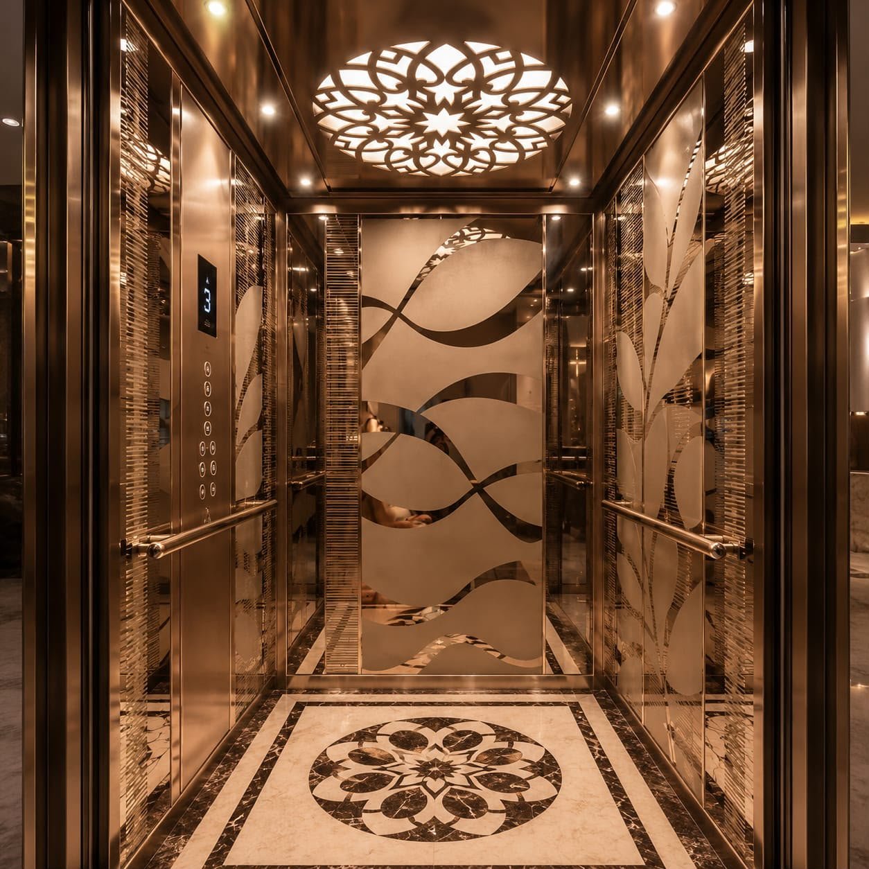 Rose Gold Luxury Home Elevator